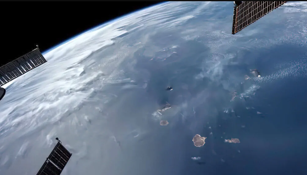 Cabo Verde fotografado da Estação Espacial Internacional